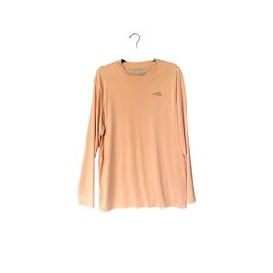 Reel Life Long Sleeve Performance‎ Men's Size XL Fishing Shirt Peach Orange